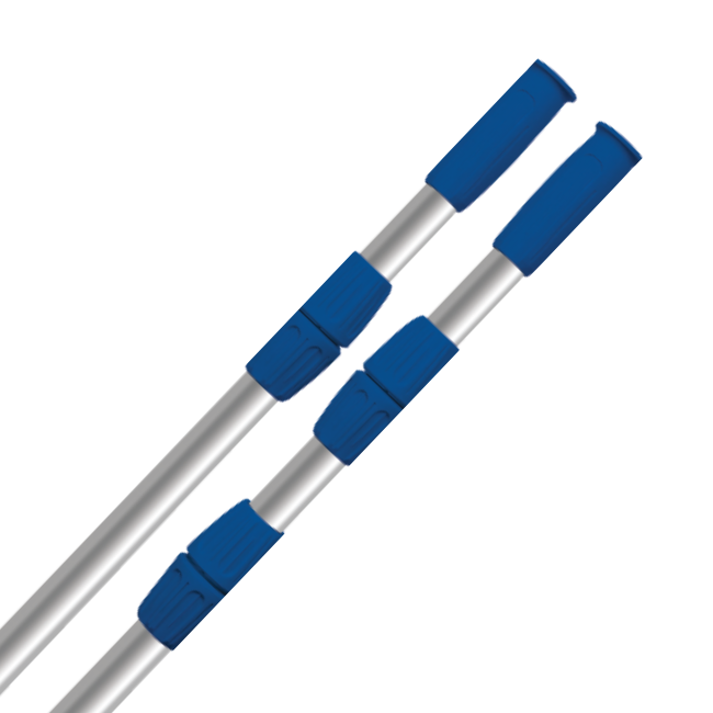 Telescopic Secure Lock 3 Way Pole - 3 x 150cm - Silver